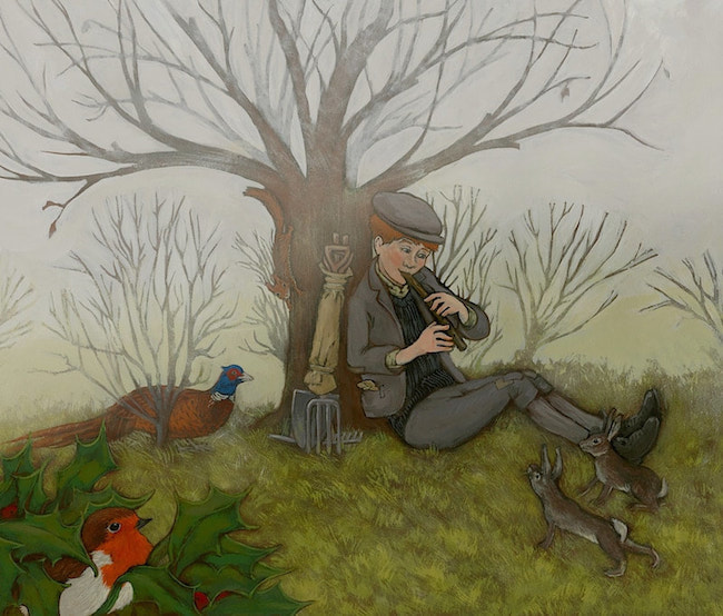 SECRET GARDEN's Dickon, as first seen by Mary. Illustrated by Siri Weber Feeney